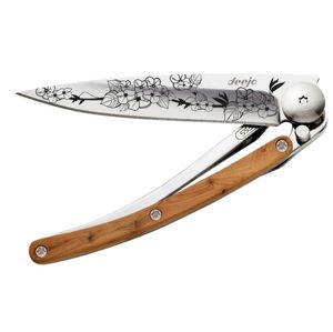 Vreckový nôž Deejo 9AB022 Tattoo 27g, juniper, cherry blossom